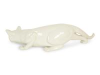 A Royal Copenhagen Porcelain Figure of a Crawling Cat