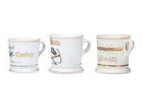 Three Porcelain Occupational Shaving Mugs