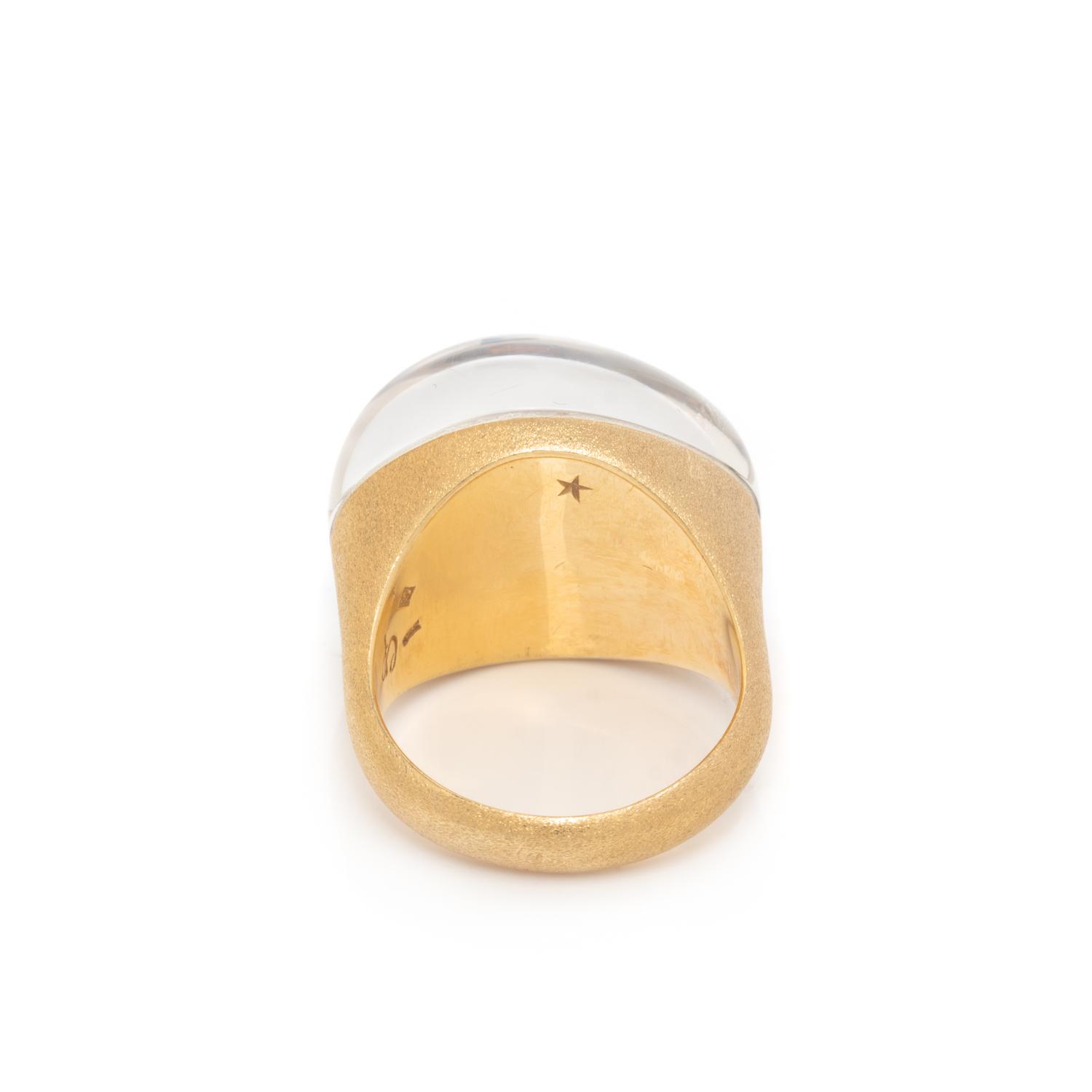H. STERN, ROCK CRYSTAL AND YELLOW GOLD 'GOLDEN STONES' RING