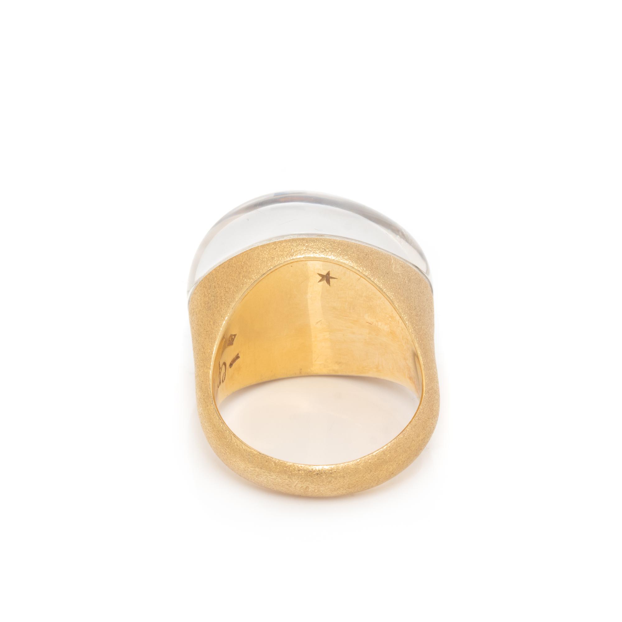 H. STERN, ROCK CRYSTAL AND YELLOW GOLD 'GOLDEN STONES' RING