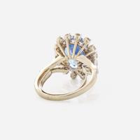 A 14K Gold, Sapphire, and Diamond Ring