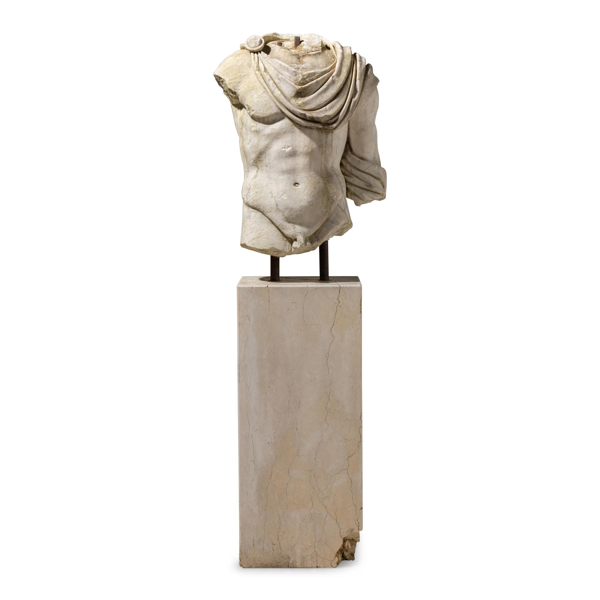 An Italian Marble Draped Torso