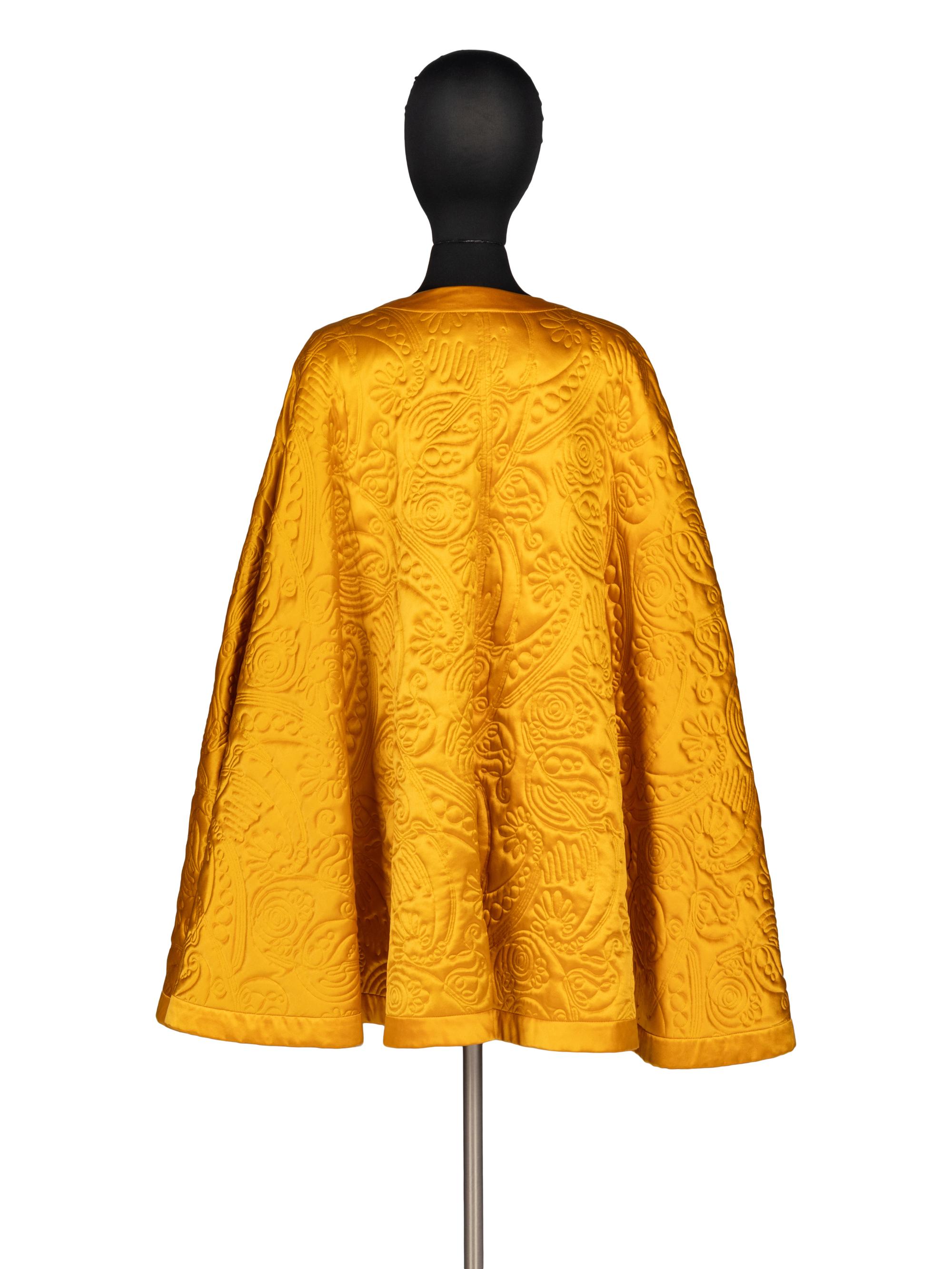 Yves Saint Laurent Rive Gauche Quilted Cape, Fall 1991