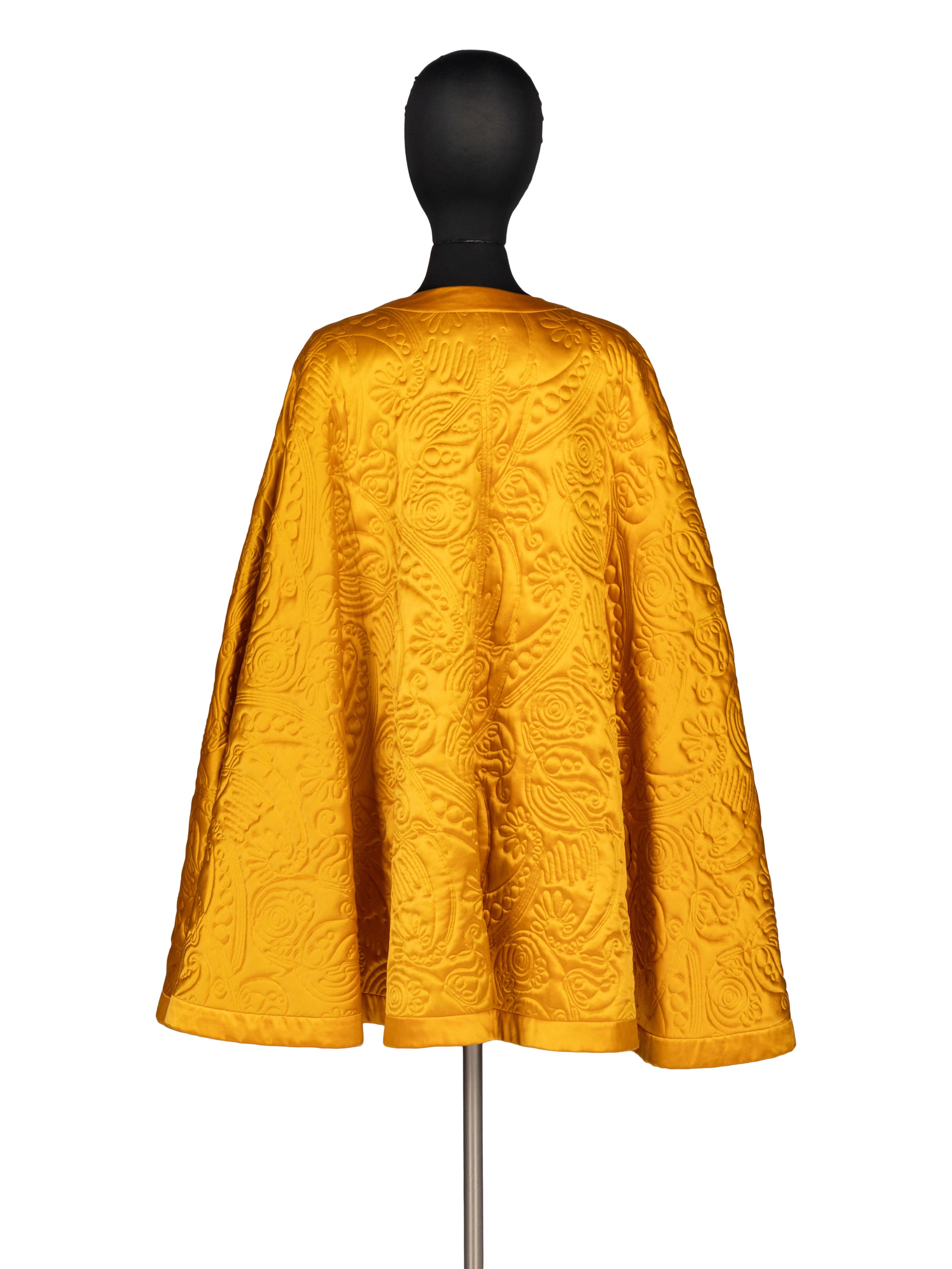 Yves Saint Laurent Rive Gauche Quilted Cape, Fall 1991