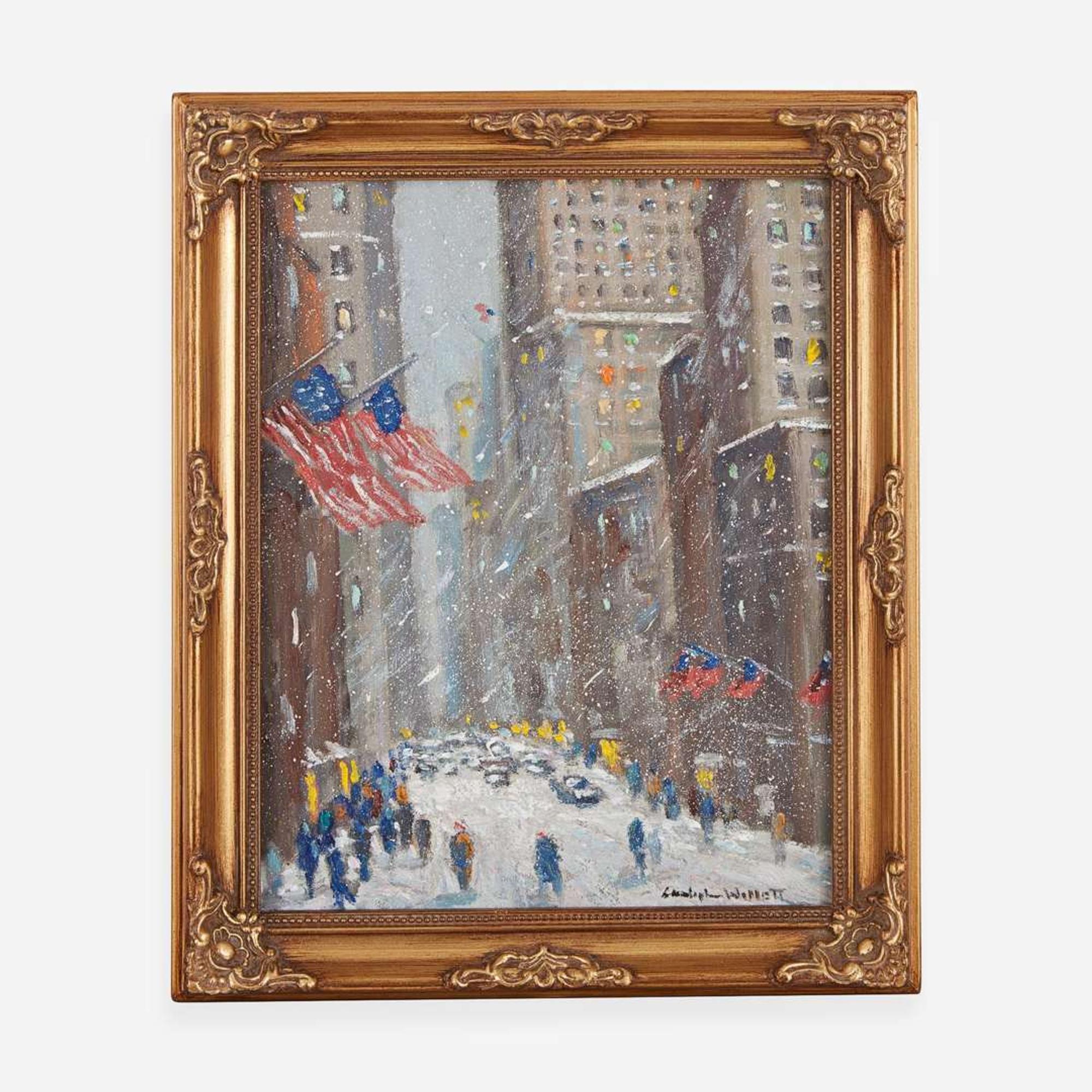 Christopher Willett (American, B. 1959) Winter on 57th Street