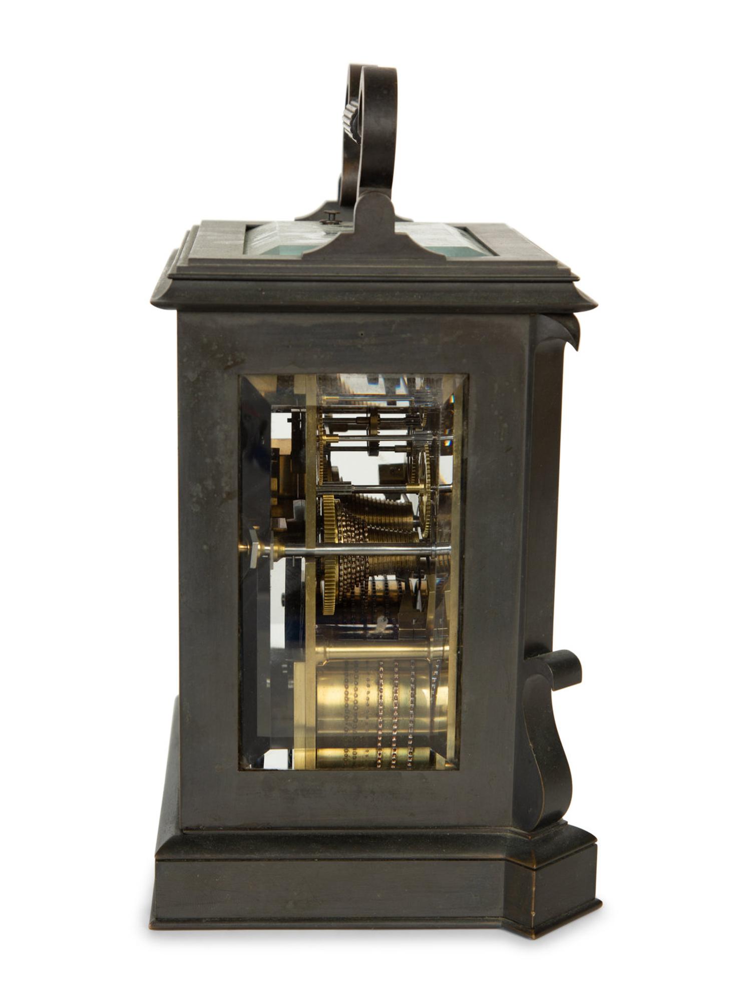 James McCabe, Royal Exchange London, Bronze Carriage Clock — 19th Century