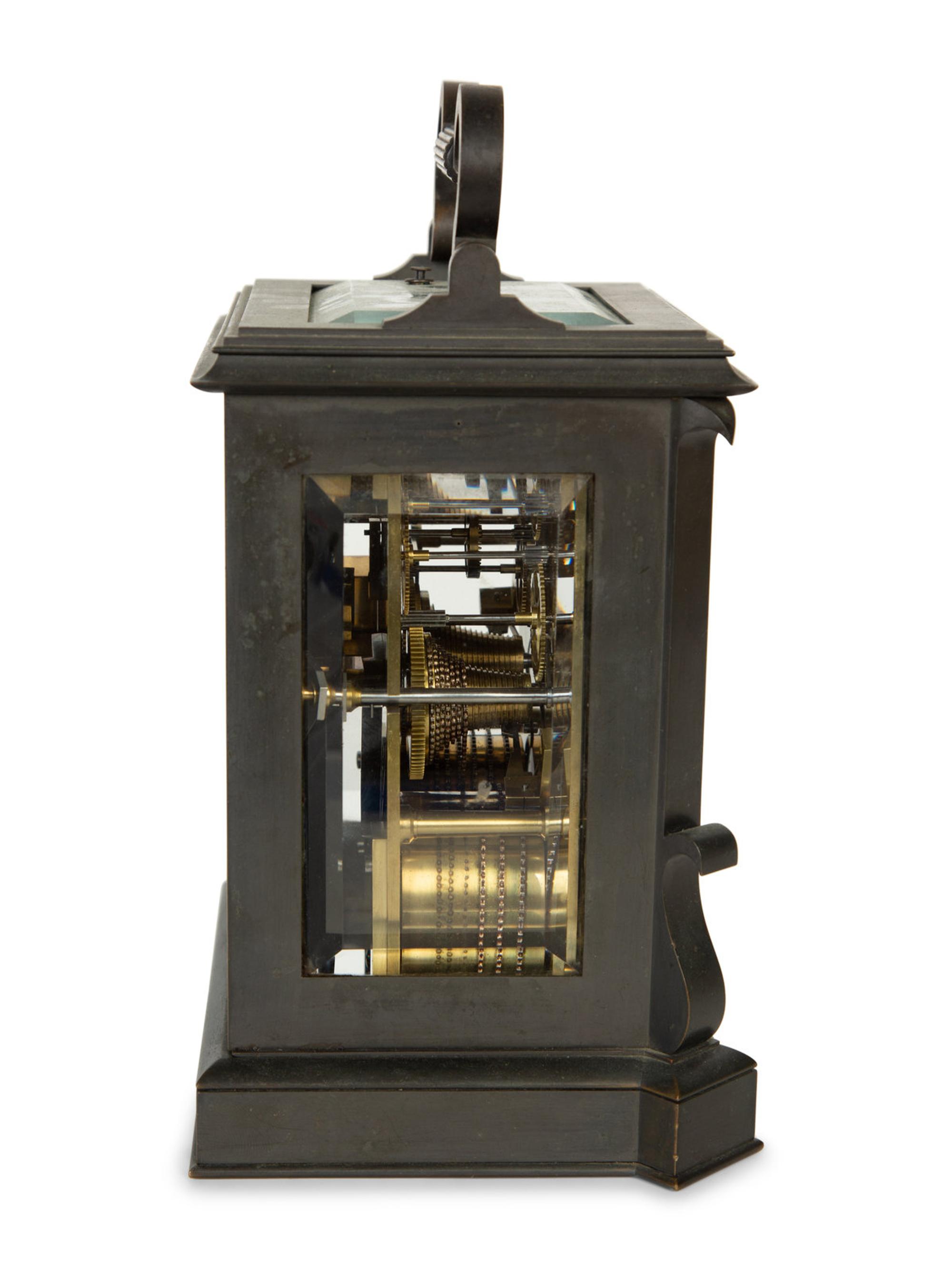 James McCabe, Royal Exchange London, Bronze Carriage Clock — 19th Century