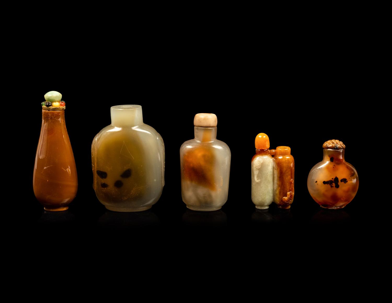 Five Chinese Snuff Bottles