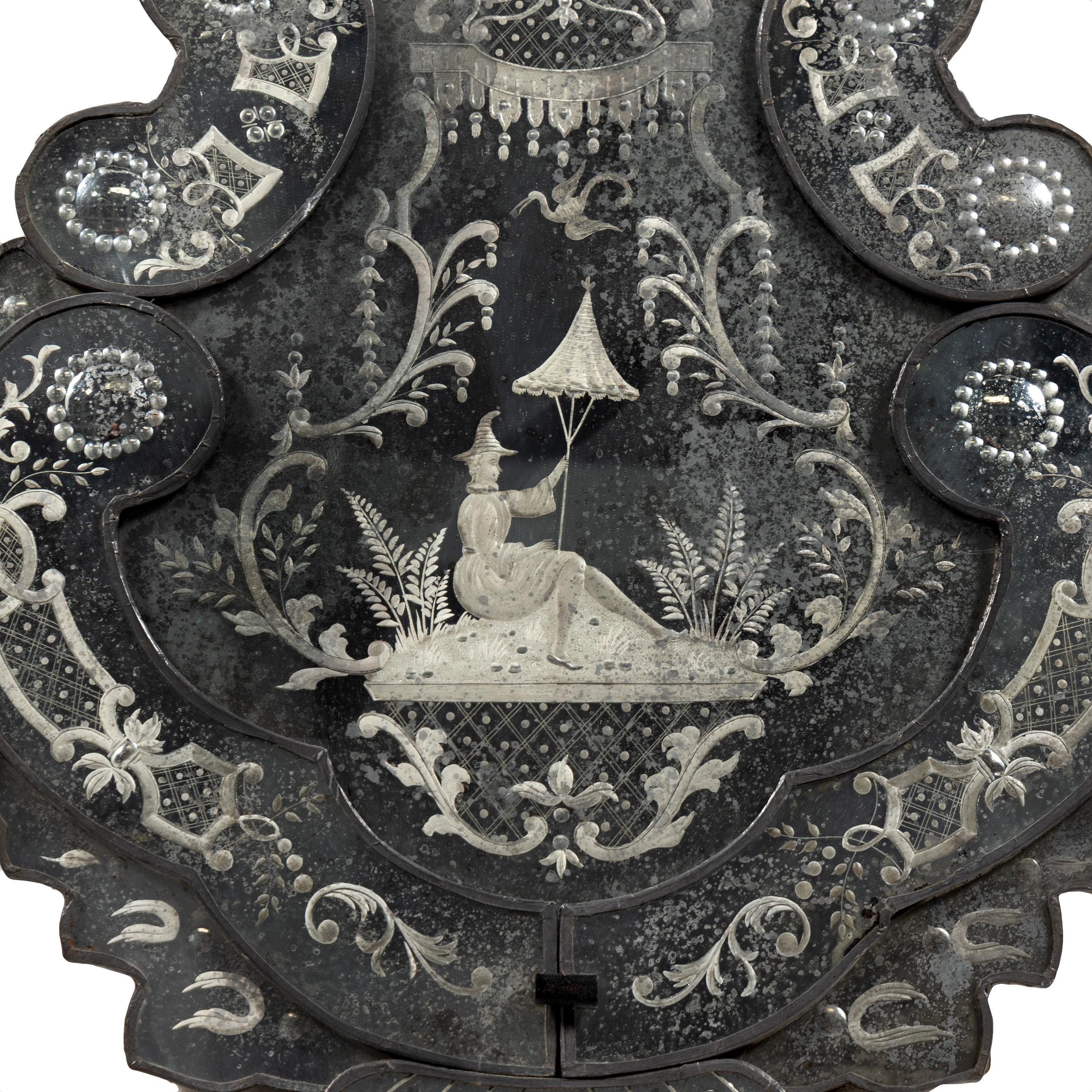 A Pair of Venetian Glass Mirrors