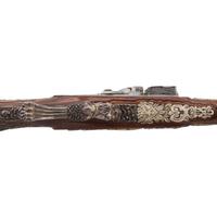 Contemporary Flintlock Jaeger Rifle with Actaeon and Hunting Motifs by John B. Derrick (American, b.1936)
