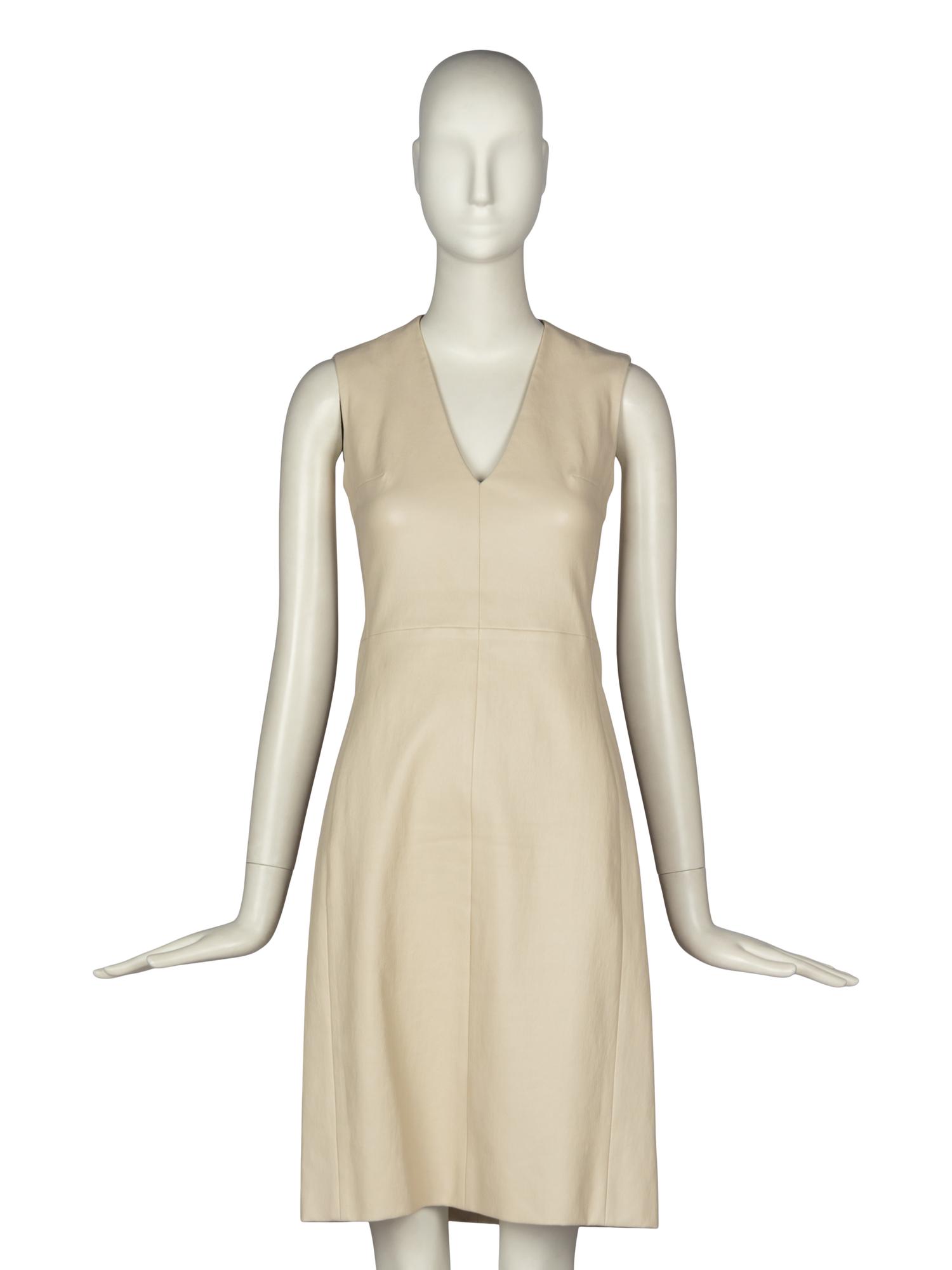 The Row Sleeveless Leather Dress