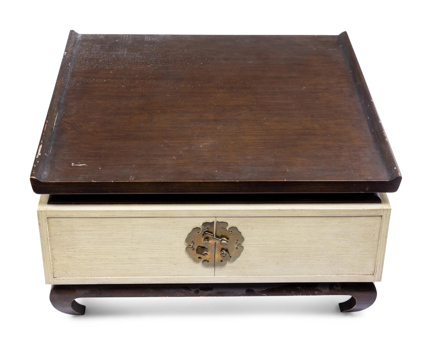 Three Widdicomb Style Lacquered and Polychromed Wood Tables