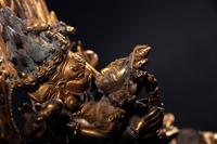 A Sino-Tibetan Gilt Bronze Figure of Hayagriva