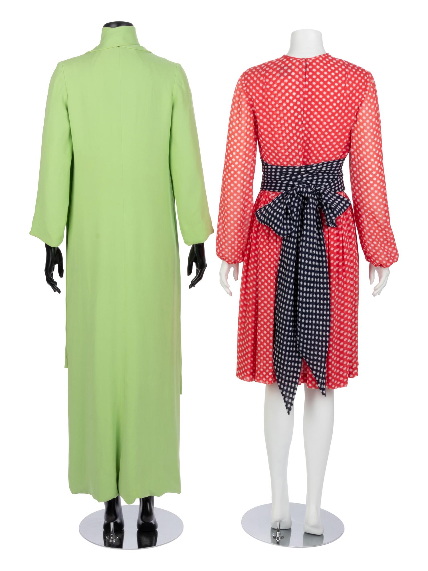 Two Vintage Dresses; One Bill Blass, One Norman Norell, 1960-80s