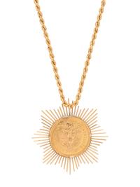 YELLOW GOLD AND COIN PENDANT/NECKLACE