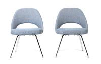 Two Executive Armless Chairs Height 31 inches. — EERO SAARINEN (FINNISH/AMERICAN, 1910 - 1961) FOR KNOLL INTERNATIONAL