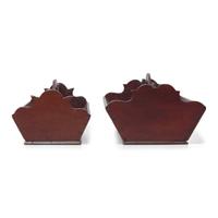 Two Carved Walnut and Cherry Cutlery Boxes