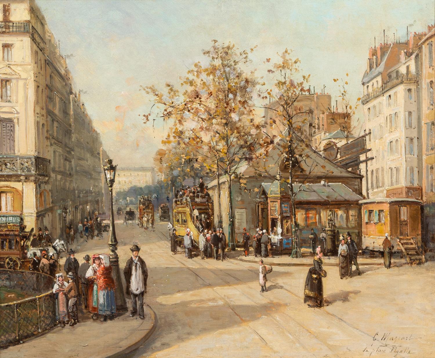 Gustave Mascart, (French, 1834-1914), La Place Pigalle, Paris