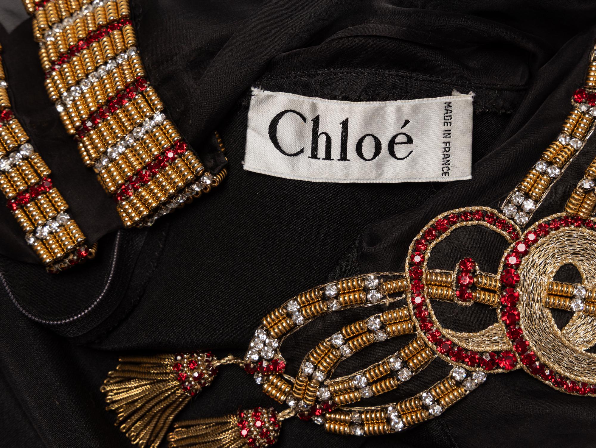 Chloé, Embellished Black Cocktail Dress, F/W 1984