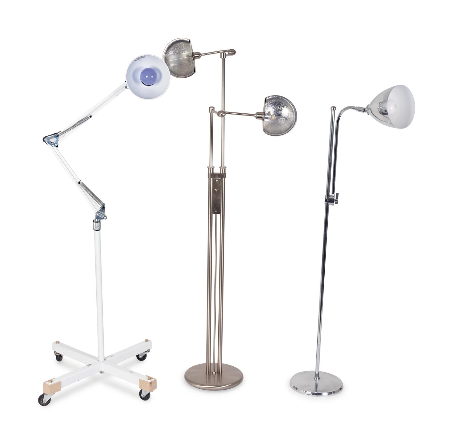 A Group of Three Contemporary Metal Floor Lamps — 20TH/21ST CENTURY