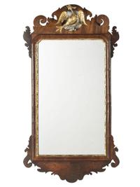 A George III Mahogany and Parcel Gilt Mirror