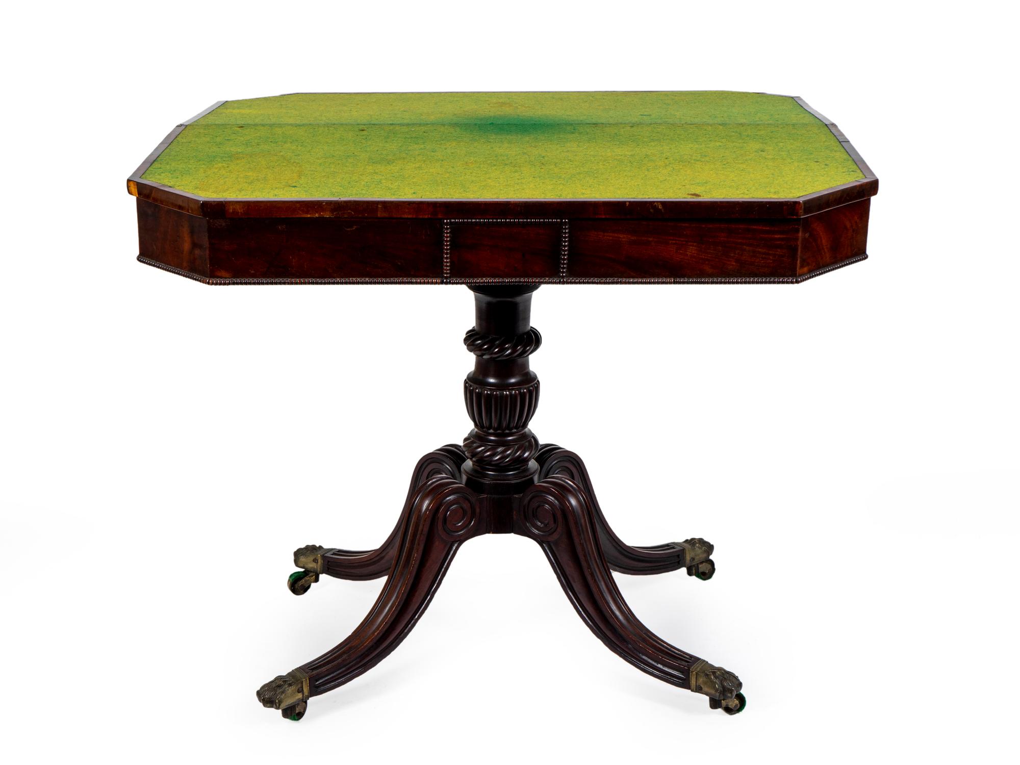 A Regency Figured Mahogany Flip Top Card Table — 19TH CENTURY
