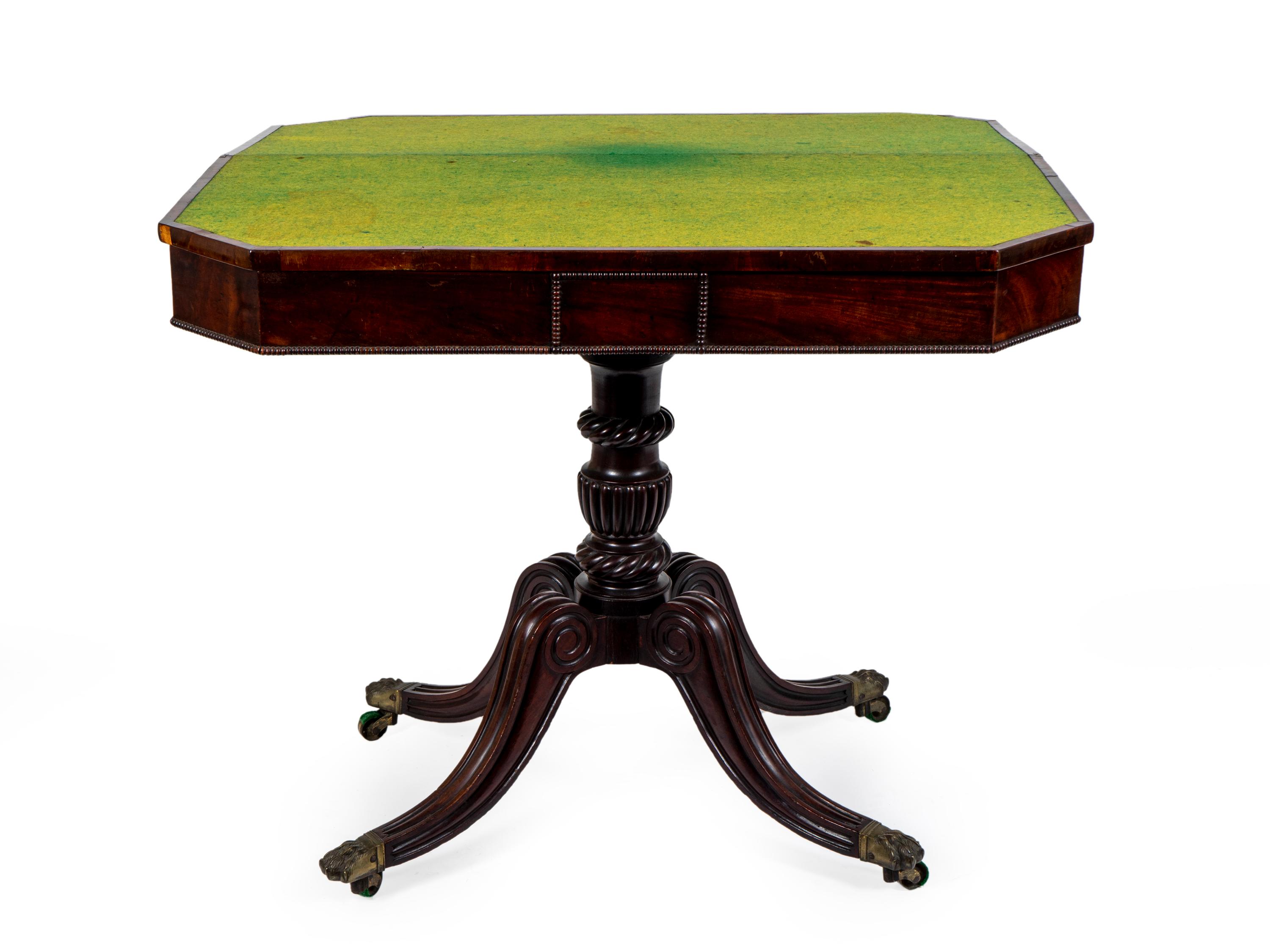 A Regency Figured Mahogany Flip Top Card Table — 19TH CENTURY