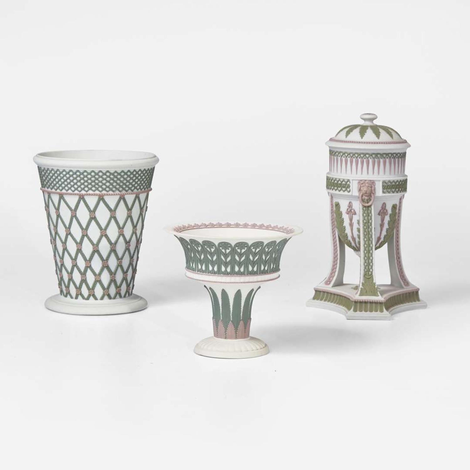 Three Wedgwood Tricolor Jasperware Items UK, 19th century