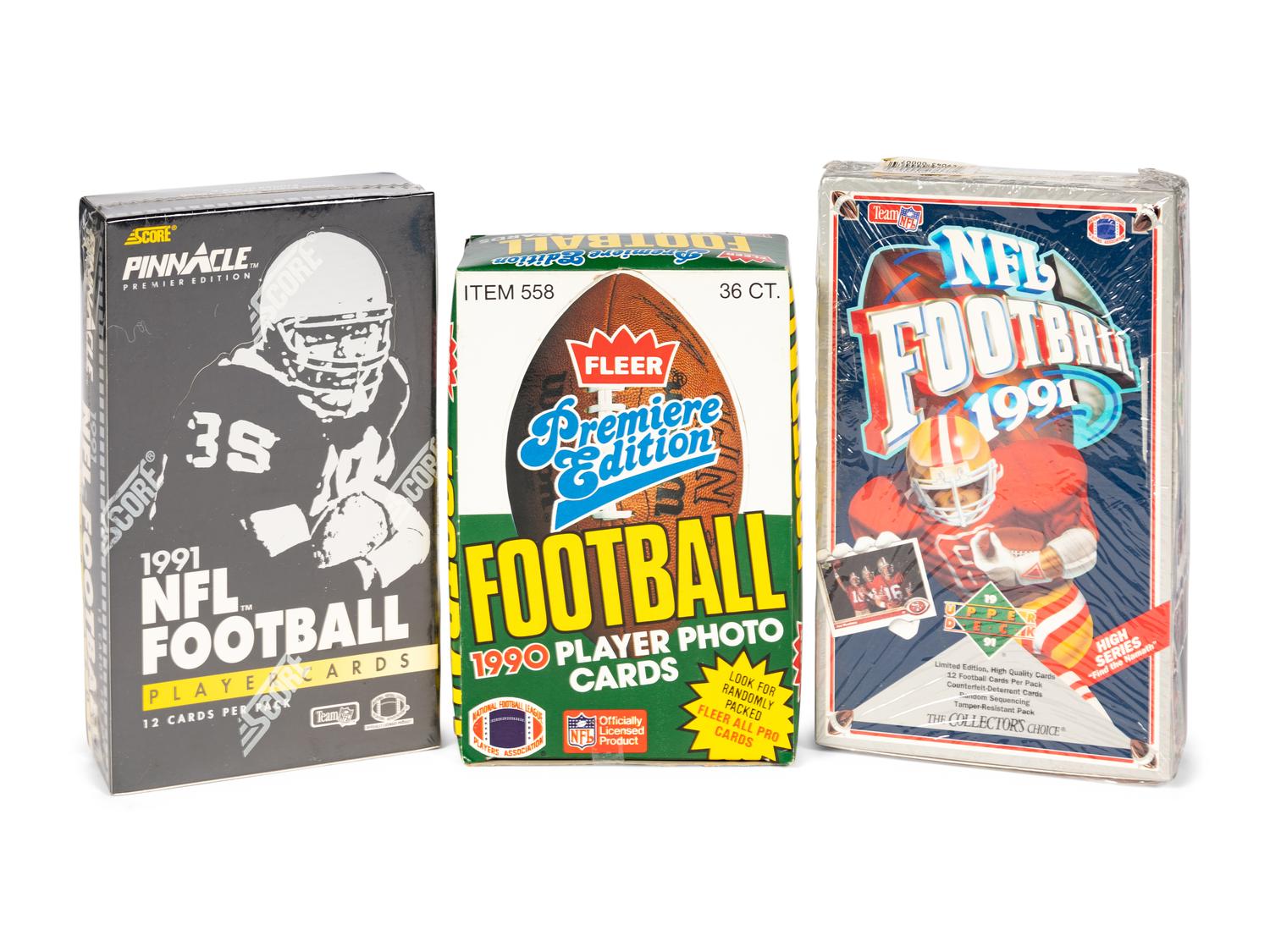 A Group of Unopened Boxes of Assorted Sports Cards