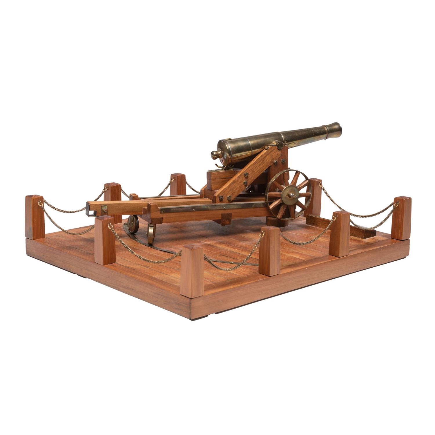 One Sixteenth Scale Replica Sea Coast Gun on Carriage by Ron Hargreaves
