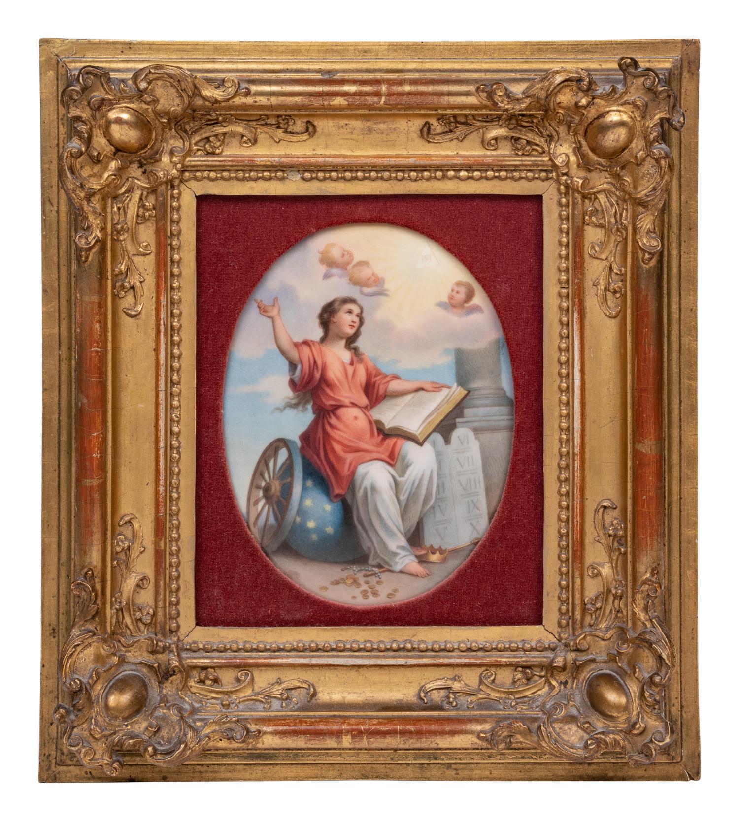 A Continental Porcelain Plaque