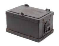 A Cast Iron Strong Box Width 12 1/2 inches. — PURPORTEDLY FROM A WELLS FARGO STAGECOACH