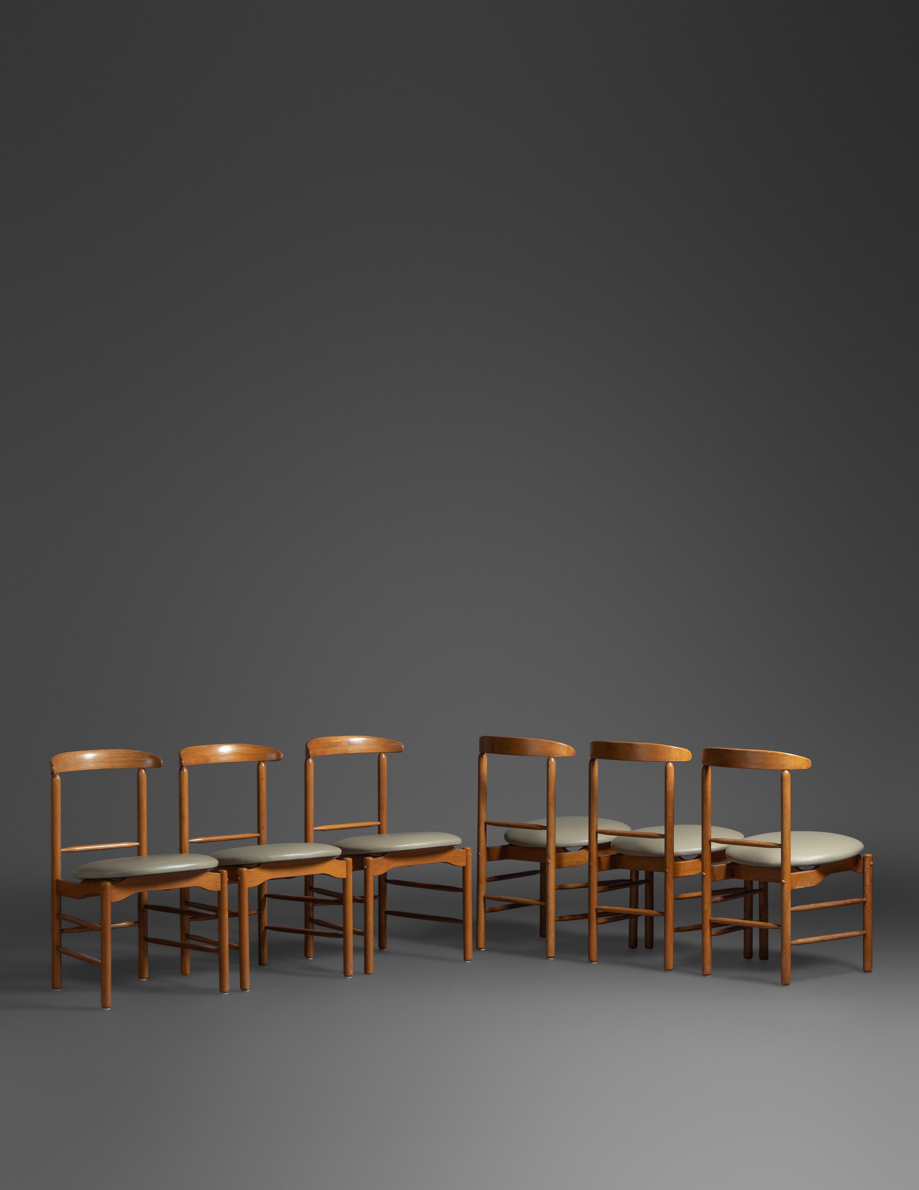Set of Six Dining Chairs, Glenn of California, USA