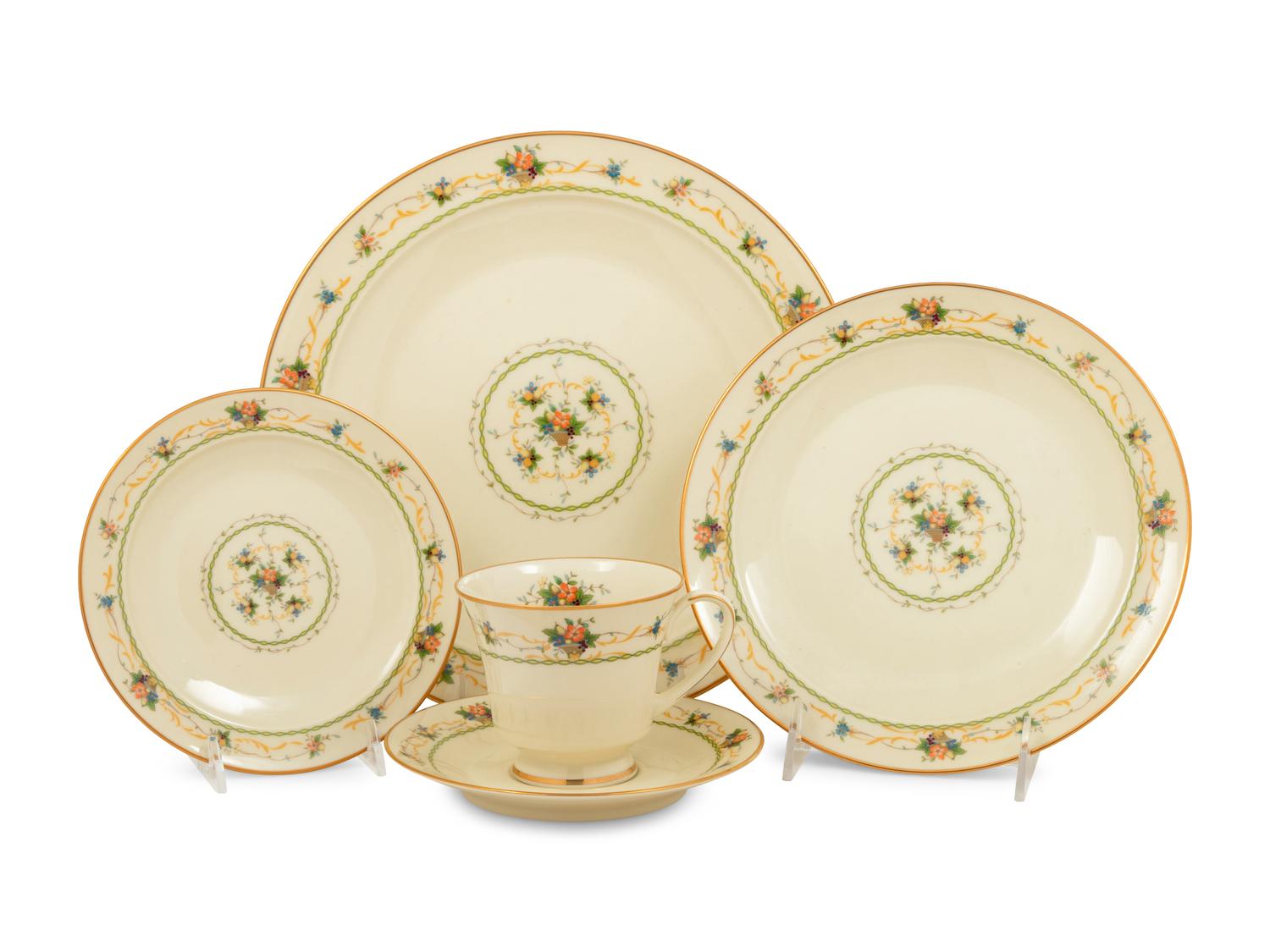 A Noritake Normandy Porcelain Dinner Service