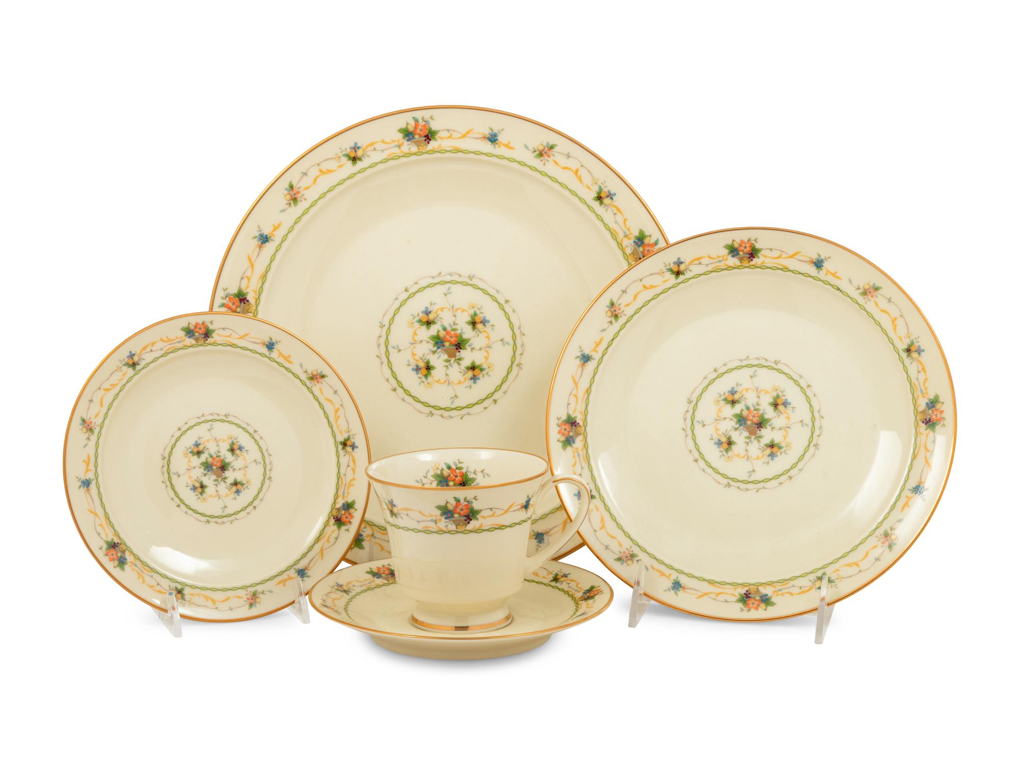 A Noritake Normandy Porcelain Dinner Service