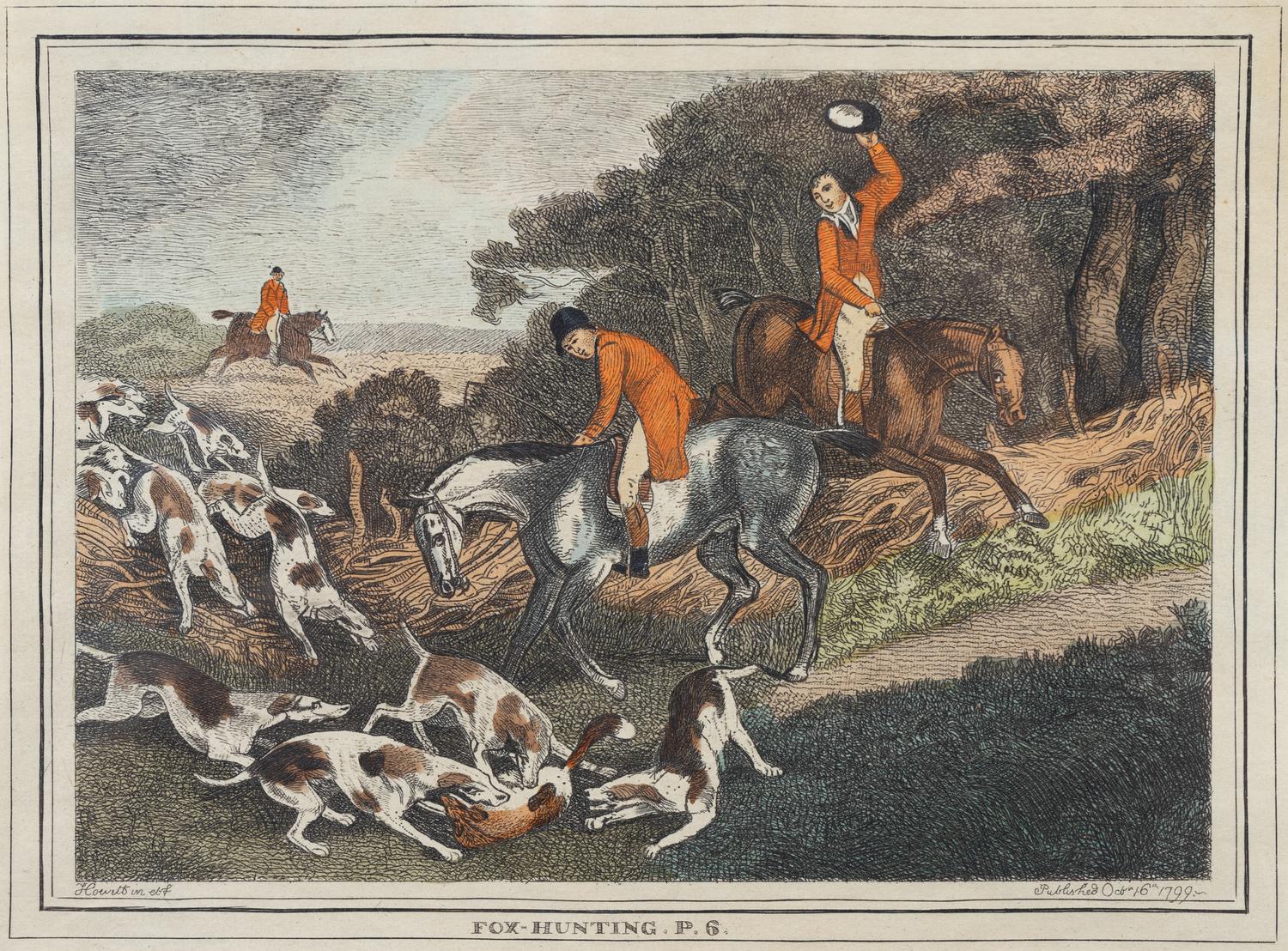 A Collection of Six Equestrian Engravings After Samuel Howitt (English, 1756-1822)