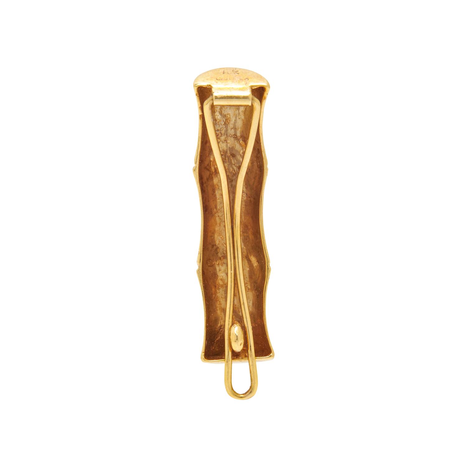 CARTIER, YELLOW GOLD BAMBOO BARRETTE