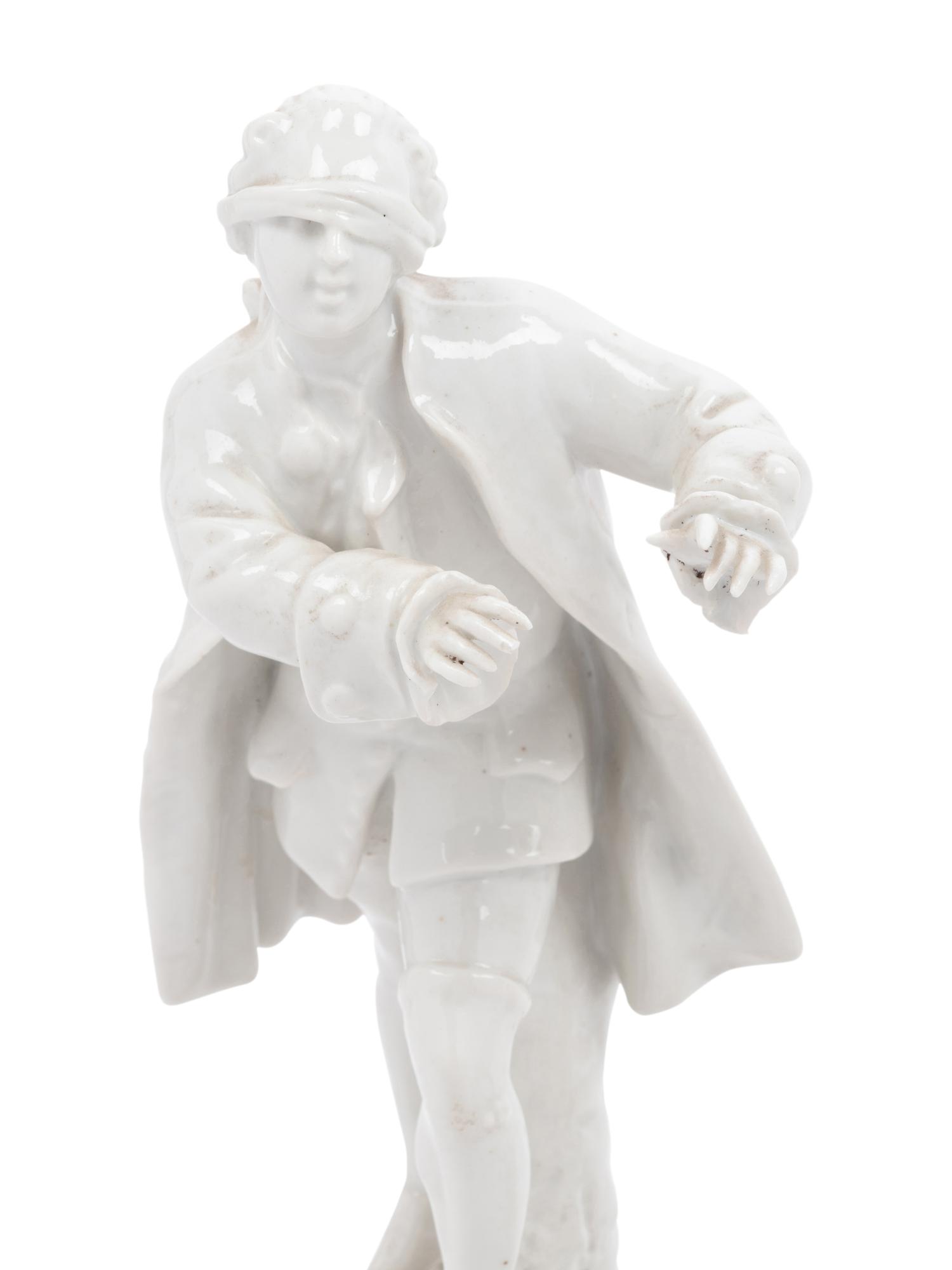 A Pair of French Blanc-de-Chine Hide and Seek Figures
