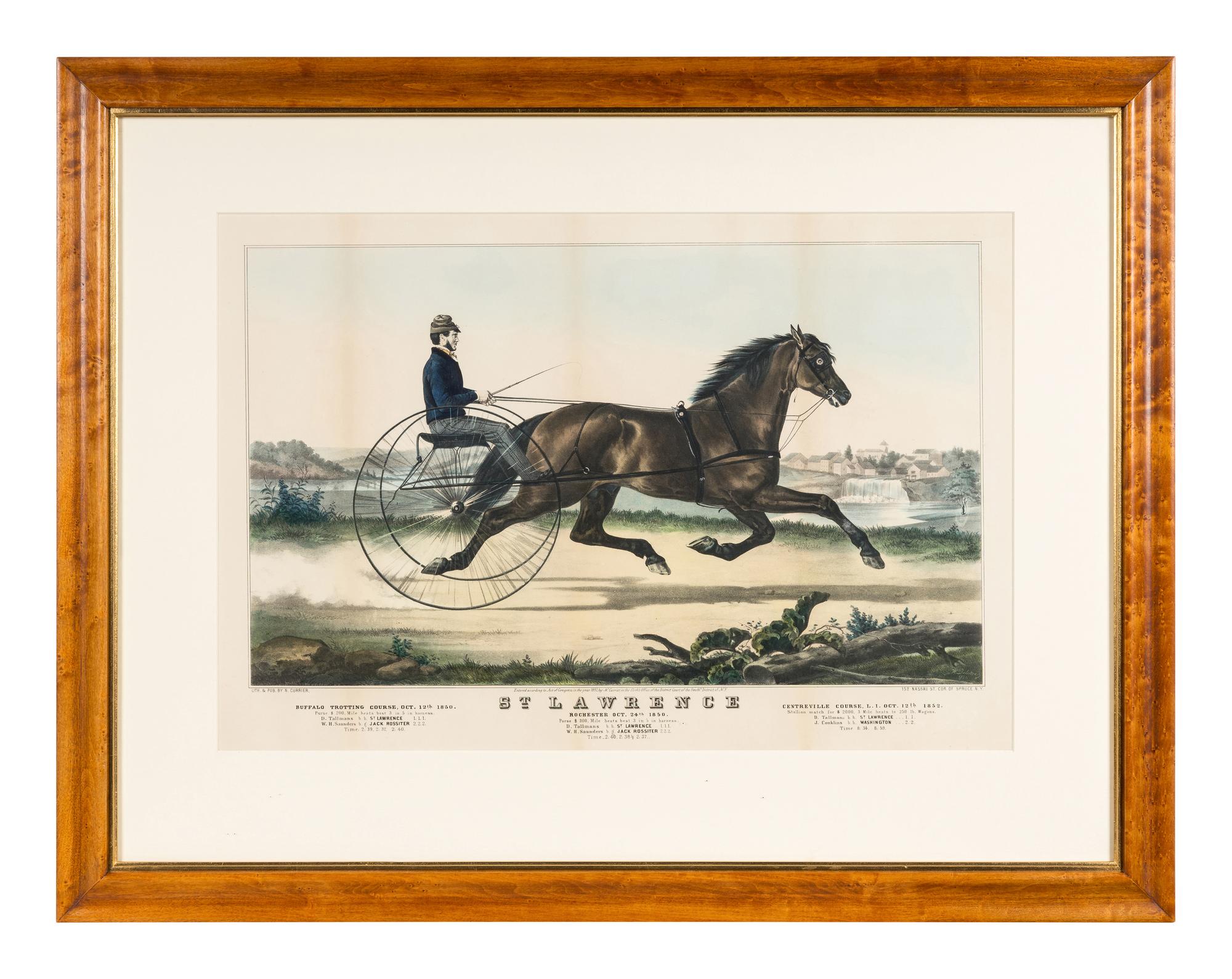 [HORSE RACING SCENES] -- CURRIER and IVES, publishers -- After Henri Delattre, Otto Knirsch, or , Louis Maurer