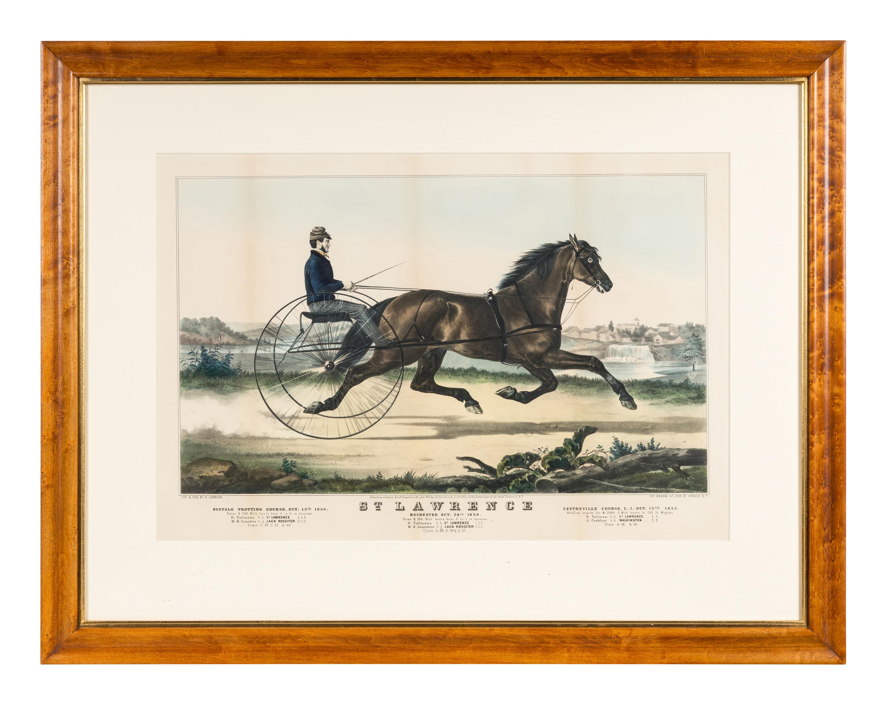 [HORSE RACING SCENES] -- CURRIER and IVES, publishers -- After Henri Delattre, Otto Knirsch, or , Louis Maurer