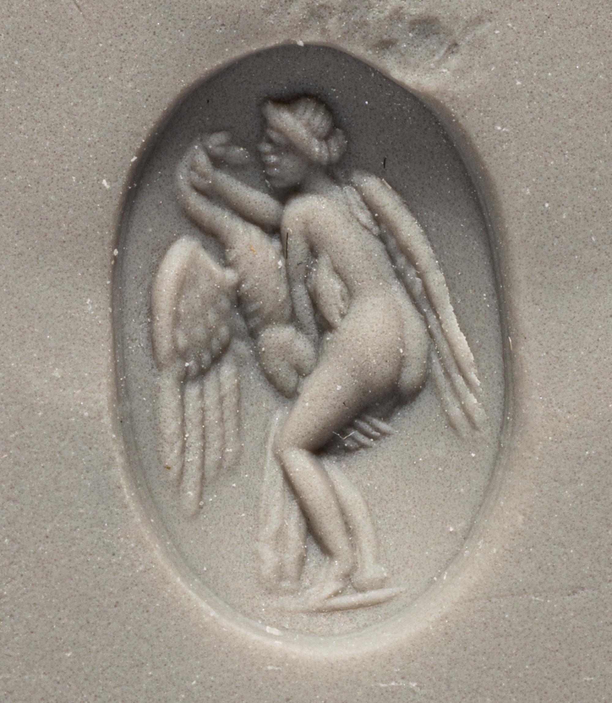 A Roman Plasma Ring Stone with Princess Leda and the Swan