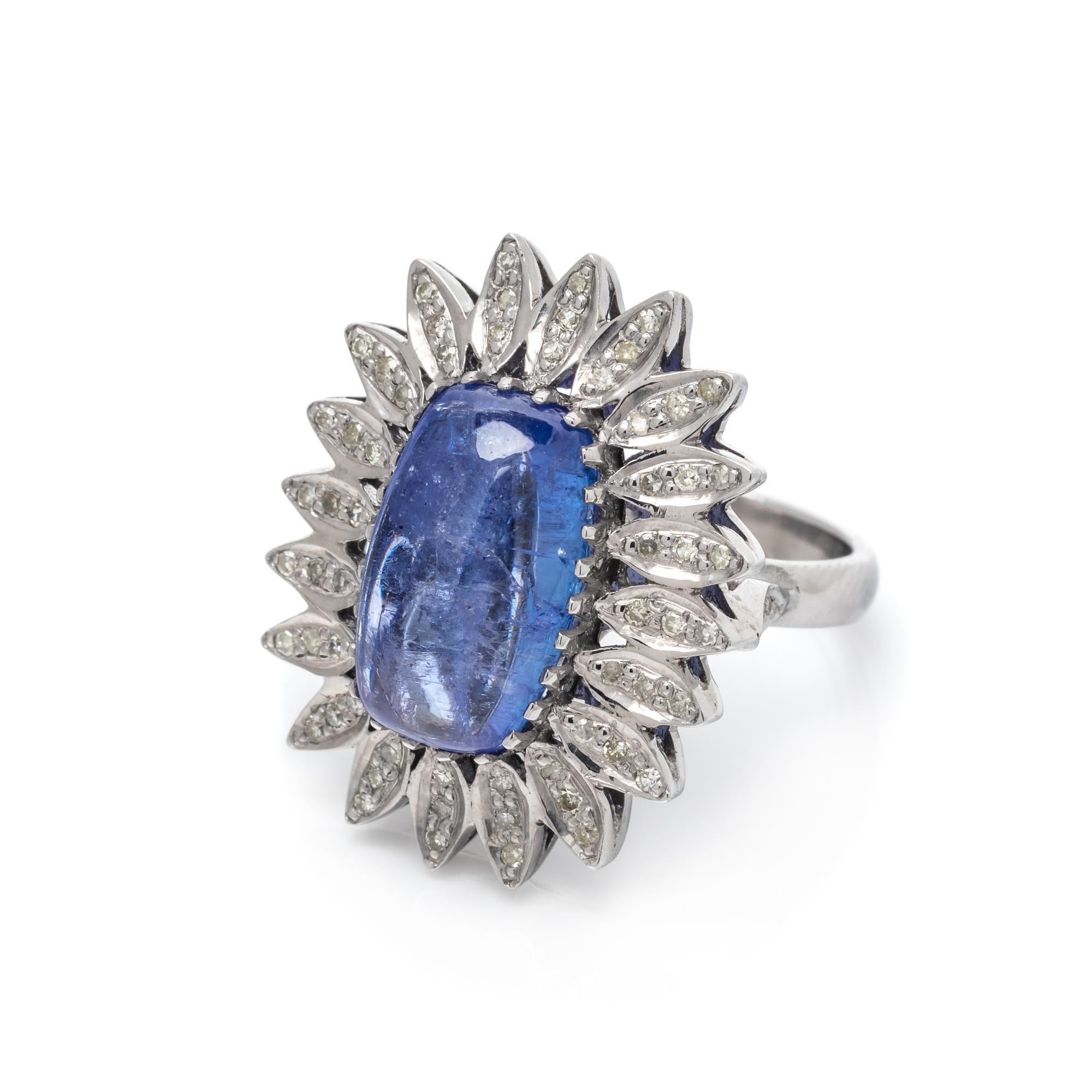 TANZANITE AND DIAMOND RING