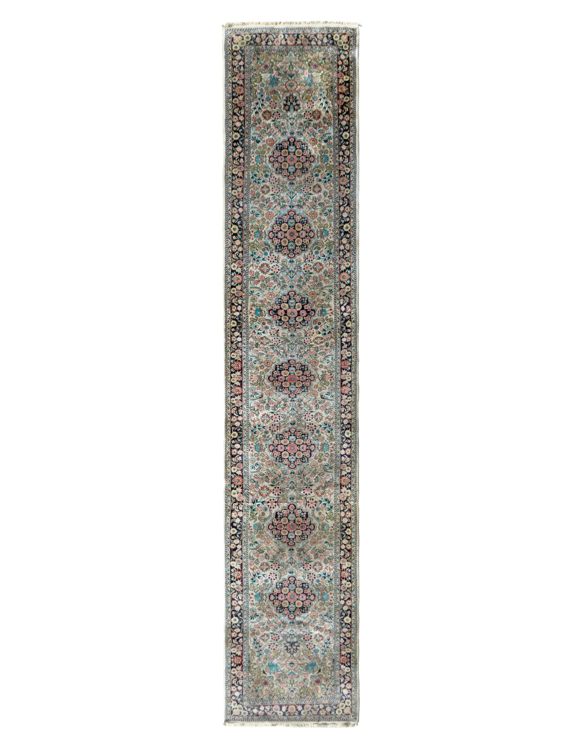 A Qum Silk Runner — 20TH CENTURY