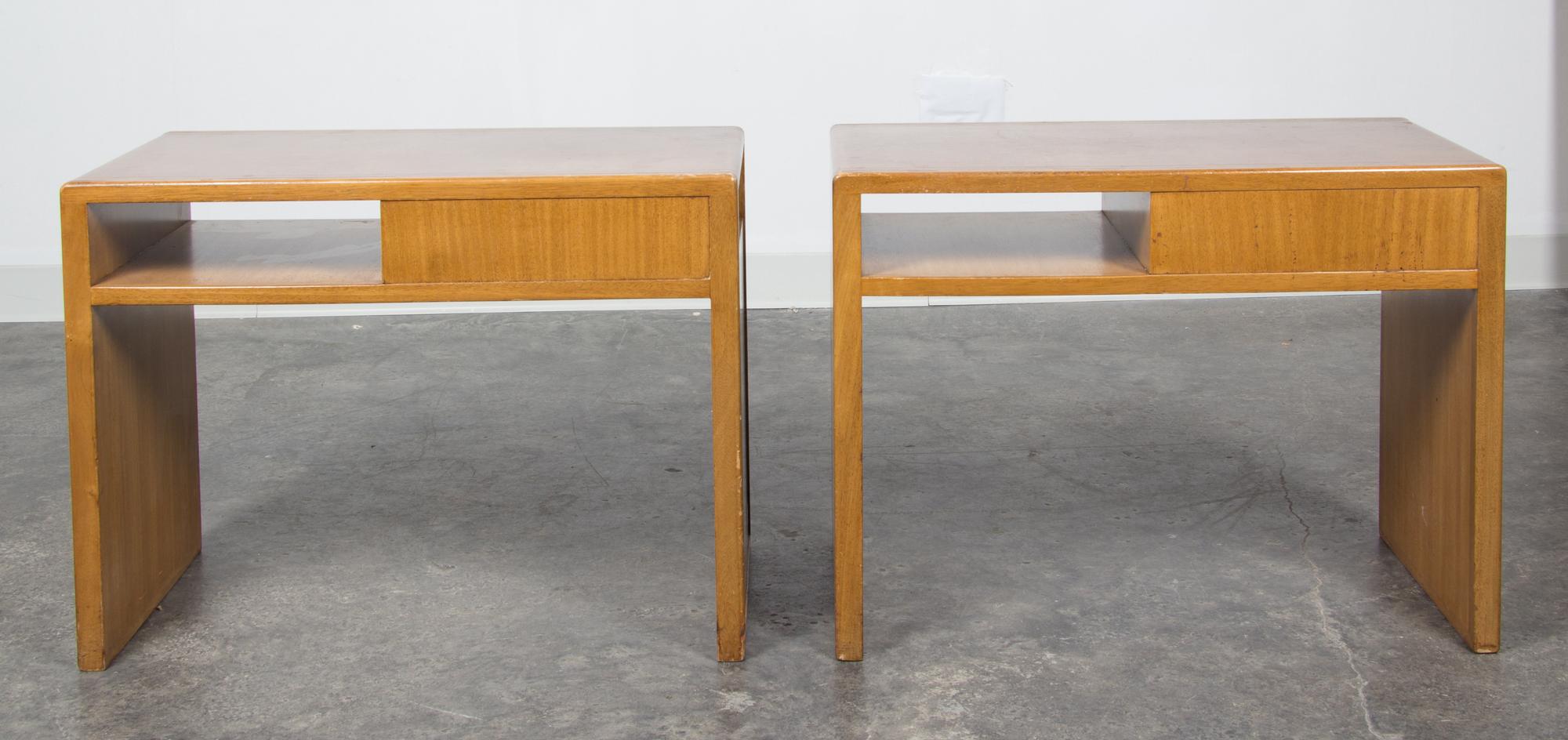 A Pair of Edward Wormley Night Stands Height 21 x width 28 x depth 15 inches.