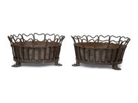 A Pair of Continental Metal Jardinières