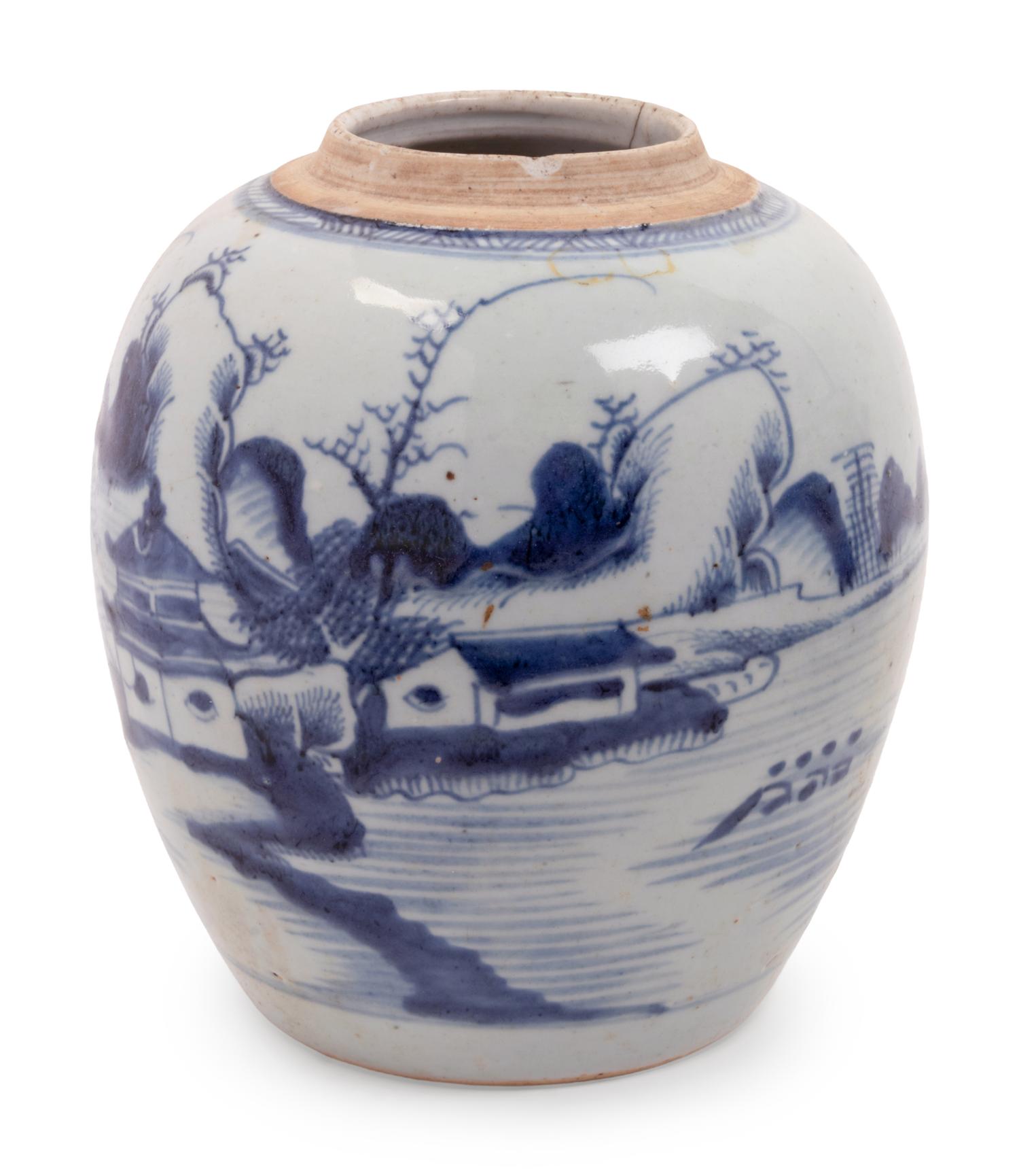 Three Blue and White Porcelain Table Articles