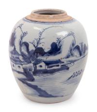 Three Blue and White Porcelain Table Articles