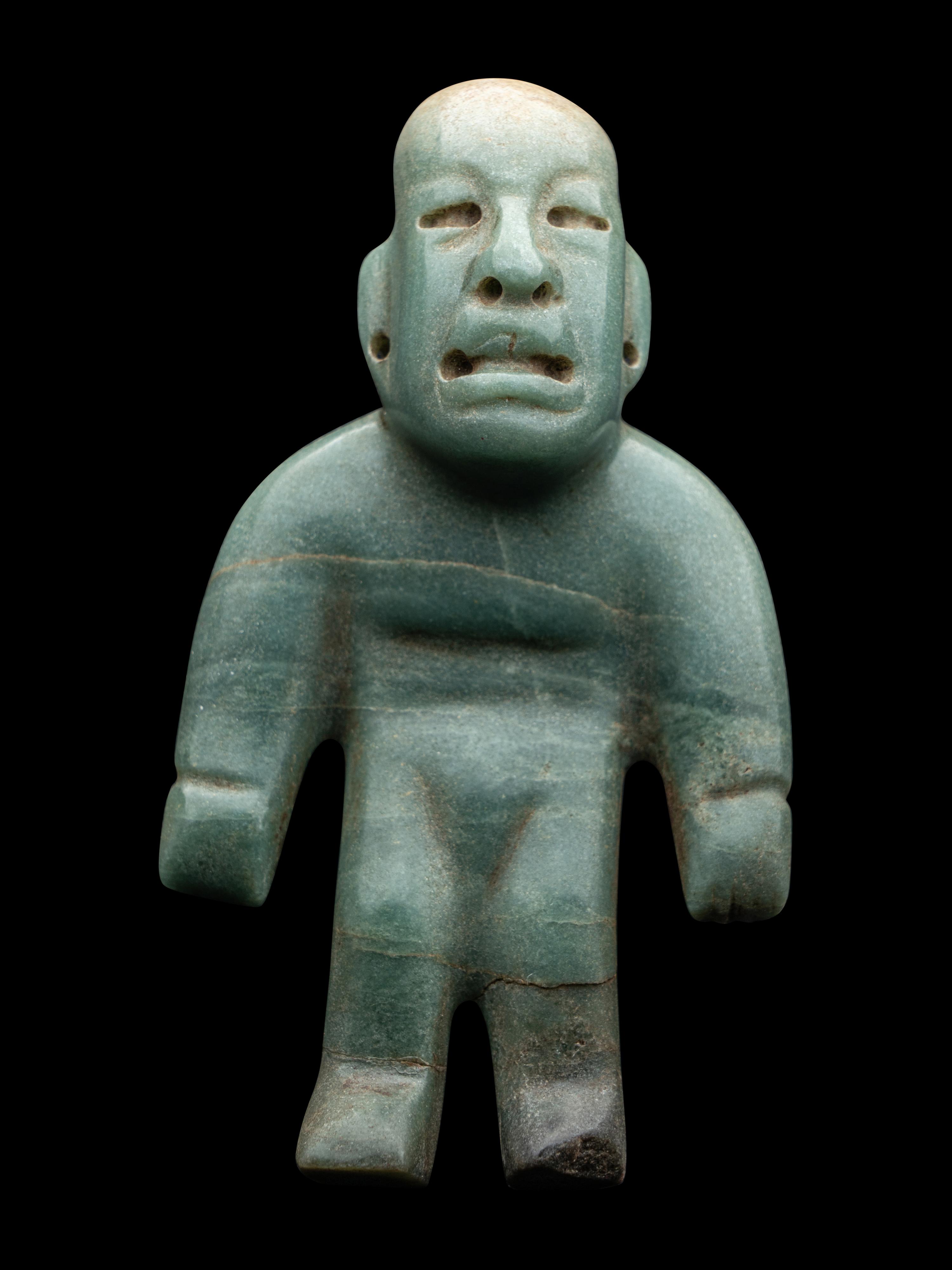 An Olmec Jade Standing Figure