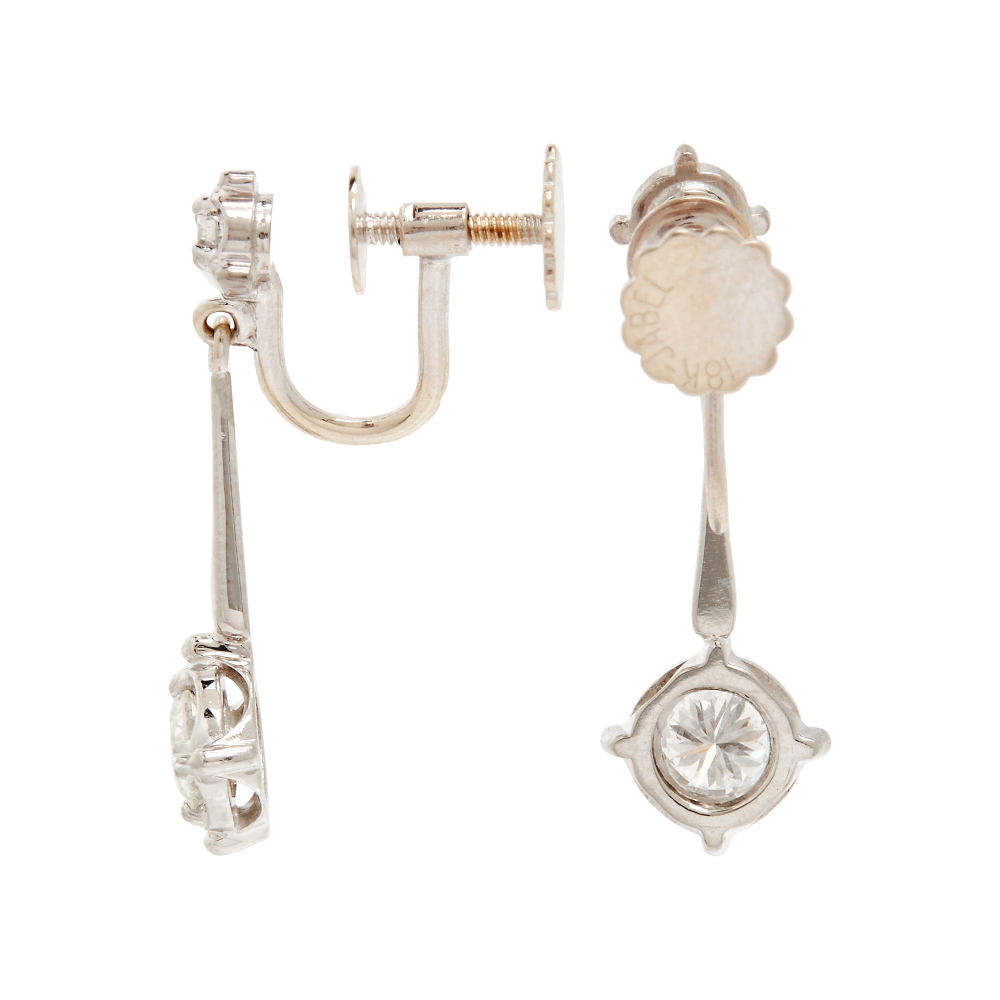 WHITE GOLD AND DIAMOND EARRINGS