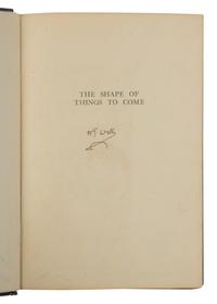 WELLS, H.G. (1866-1946). The Shape Of Things To Come . London: Hutchinson & Co., 1933.